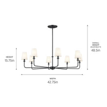 Load image into Gallery viewer, Pallas Chandelier - line drawing.