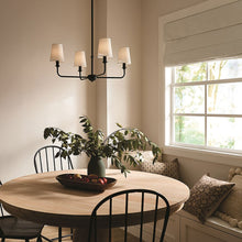 Load image into Gallery viewer, Pallas Mini Chandelier in dining room.