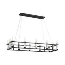 Load image into Gallery viewer, Rosalind Linear Pendant Light in Black.