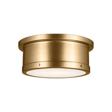 Load image into Gallery viewer, Serca Flush Mount Ceiling Light in Brushed Natural Brass (Small).