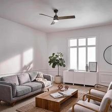 Load image into Gallery viewer, Spyn LED Ceiling Fan in living room.