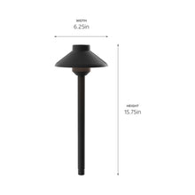 Load image into Gallery viewer, Stepped Dome LED Path Light - line drawing.