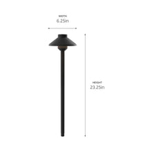 Load image into Gallery viewer, Stepped Dome LED Path Light - line drawing.