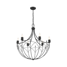Load image into Gallery viewer, Topiary Chandelier in Textured Black.