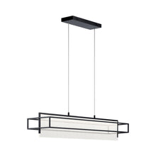 Load image into Gallery viewer, Vega LED Linear Pendant Light in Matte Black.