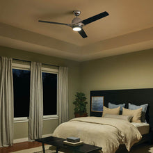 Load image into Gallery viewer, Zeus LED Ceiling Fan in bedroom.
