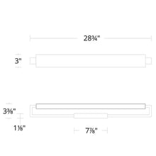 Load image into Gallery viewer, Kinsman LED Bath Vanity Light- line drawing.
