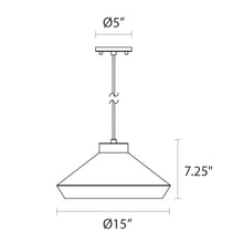 Load image into Gallery viewer, Koma Meiji Pendant Light - line drawing.