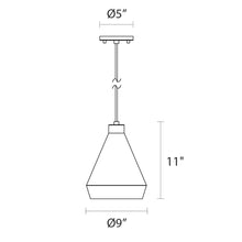 Load image into Gallery viewer, Koma Taisho Pendant Light - line drawing.