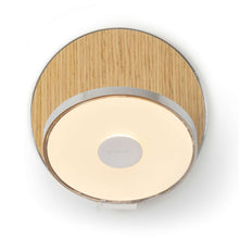 Load image into Gallery viewer, Gravy Hardwire LED Wall Light in Chrome and White Oak.