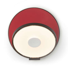 Load image into Gallery viewer, Gravy Hardwire LED Wall Light in Metallic Black and Matte Red.