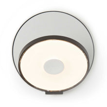 Load image into Gallery viewer, Gravy Hardwire LED Wall Light in Metallic Black and Silver.