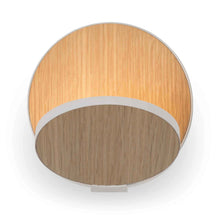 Load image into Gallery viewer, Gravy Hardwire LED Wall Light in Matte White and White Oak.