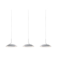 Load image into Gallery viewer, Royyo LED Linear Pendant Light in 3-Light/Silver.