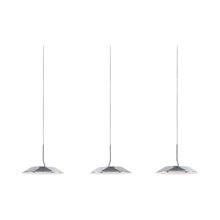 Load image into Gallery viewer, Royyo LED Linear Pendant Light in 3-Light/Chrome.