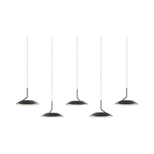 Load image into Gallery viewer, Royyo LED Linear Pendant Light in 5-Light/Matte Black.