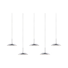 Load image into Gallery viewer, Royyo LED Linear Pendant Light in 5-Light/Chrome.