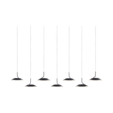 Load image into Gallery viewer, Royyo LED Linear Pendant Light in 7-Light/Matte Black.