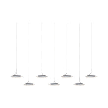 Load image into Gallery viewer, Royyo LED Linear Pendant Light in 7-Light/Silver.