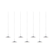 Load image into Gallery viewer, Royyo LED Linear Pendant Light in 7-Light/Chrome.