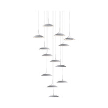 Load image into Gallery viewer, Royyo LED Multi Light Pendant Light in 13-Light/Silver.