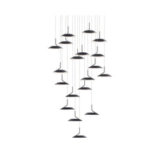 Load image into Gallery viewer, Royyo LED Multi Light Pendant Light in 19-Light/Matte Black.
