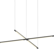 Load image into Gallery viewer, Z-Bar Cross LED Pendant Light in Detail.