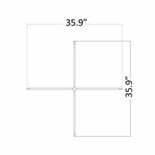 Load image into Gallery viewer, Z-Bar Cross LED Pendant Light - line drawing.