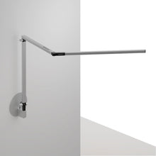 Load image into Gallery viewer, Z-Bar LED Desk Lamp in Metallic Black/Grommet Mount.