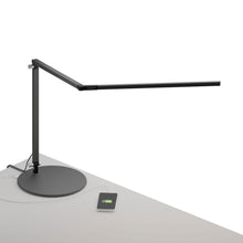 Load image into Gallery viewer, Z-Bar LED Desk Lamp in Silver/One-Piece Table Clamp.