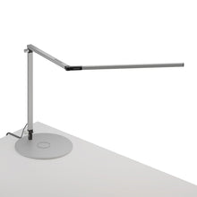 Load image into Gallery viewer, Z-Bar LED Desk Lamp in Metallic Black/Slatwall Mount.