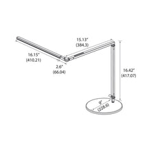 Load image into Gallery viewer, Z-Bar LED Desk Lamp - line drawing.