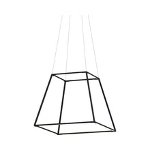 Load image into Gallery viewer, Z-Bar Rise LED Pendant Light in 24-Inch/Matte Black.