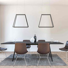 Load image into Gallery viewer, Z-Bar Rise LED Pendant Light in dining room.