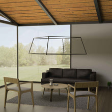 Load image into Gallery viewer, Z-Bar Rise LED Pendant Light in living room.