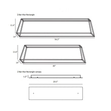 Load image into Gallery viewer, Z-Bar Rise LED Pendant Light - line drawing.