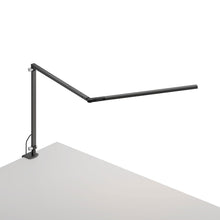 Load image into Gallery viewer, Z-Bar Slim LED Desk Lamp in Metallic Black/Desk Clamp.