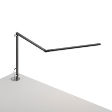 Load image into Gallery viewer, Z-Bar Slim LED Desk Lamp in Metallic Black/Grommet Mount.