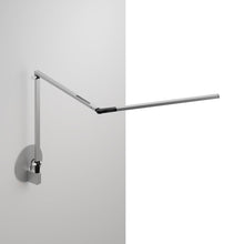 Load image into Gallery viewer, Z-Bar Slim LED Desk Lamp in Silver/Hardwire Wall Mount.