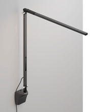 Load image into Gallery viewer, Z-Bar Solo LED Desk Lamp in Metallic Black/Wall Mount.