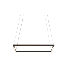 Load image into Gallery viewer, Z-Bar Square LED Pendant Light in 16-Inch/Matte Black.