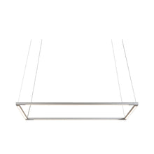 Load image into Gallery viewer, Z-Bar Square LED Pendant Light in 24-Inch/Silver.