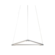 Load image into Gallery viewer, Z-Bar Triangle LED Pendant Light in 16-Inch/Silver.