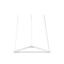 Load image into Gallery viewer, Z-Bar Triangle LED Pendant Light in 16-Inch/Matte White.