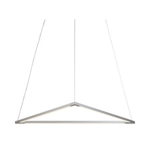Load image into Gallery viewer, Z-Bar Triangle LED Pendant Light in 24-Inch/Silver.