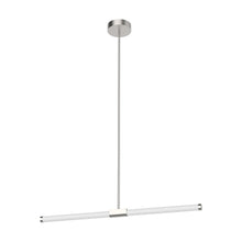 Load image into Gallery viewer, Akari LED Linear Pendant Light in Small/Brushed Nickel.