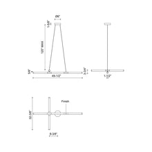 Load image into Gallery viewer, Akari LED Pendant Light - line drawing.