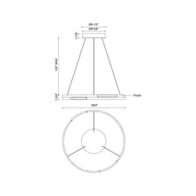 Load image into Gallery viewer, Anello Minor LED Pendant Light - line drawing.