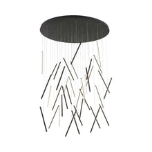 Load image into Gallery viewer, Chute Round LED Chandelier in Black.