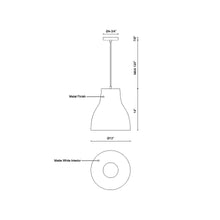Load image into Gallery viewer, Cradle Pendant Light - line drawing.
